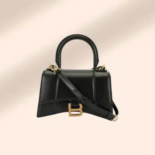 Balenciaga Hourglass Micro Handbag Box In Black | The Volte