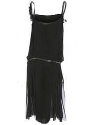 Prada Pleated Midi Dress – Black size 10