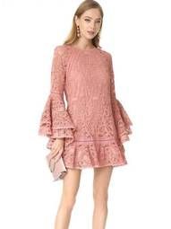 Alexis Pink Veronique Lace Mini Dress 
