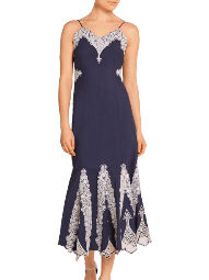 Jonathan Simkhai  Embroidered Cotton-Poplin Dress in Blue size 6