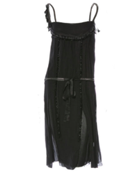 Black Pleated Midi Dress - Prada