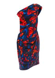 Peter Pilotto - Silk One Shoulder Dress – Blue / Red