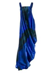 Vera Wang - Silk Dress With Abstract Print – Blue