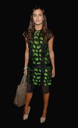 MIU MIU  cut out chevron dress Green / Black size 8