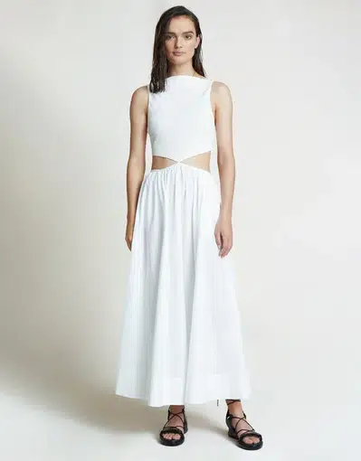 Bec & Bridge Selene Maxi Dress White Size 8