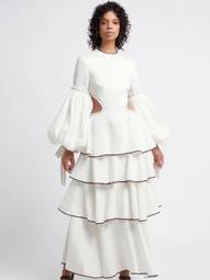 Aje Gracious cut out dress white size 8