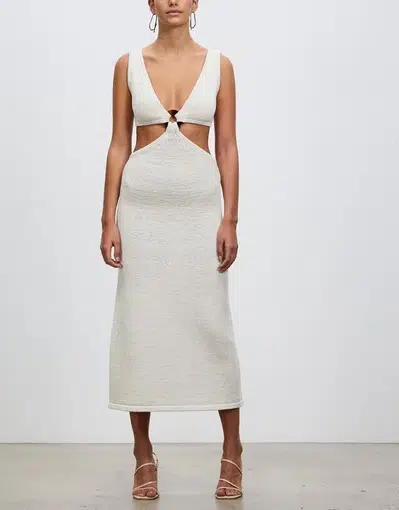 Cult Gaia Bank Knit Dress Off White Size 8 / S