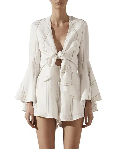 WIDE SLEEVE TIE FRONT PLAYSUIT MIRANDA'S DIARY main image 1