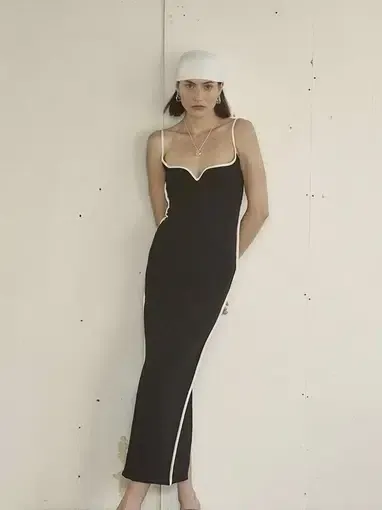 Heart of Paris Dress Black Gold Chevron