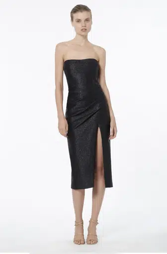 Manning Cartell New Radicals Strapless Midi Dress Black Size 6