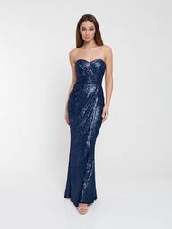 Romance Molly Sequin Gown Navy Size 10