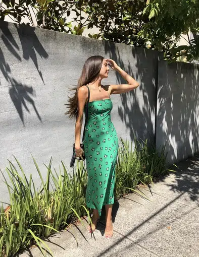 Bec Bridge Tropicana Midi Dress Green Size The Volte