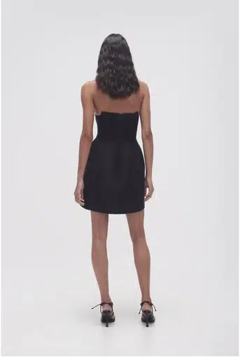 Baret Strapless Mini Dress, Black