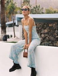 Faithfull the Brand Frankie Jumpsuit - Extra Small - Blue Zhou Floral Print