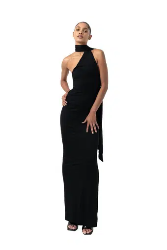Khanums Kara Pearl Maxi Dress Black Size 10 | The Volte