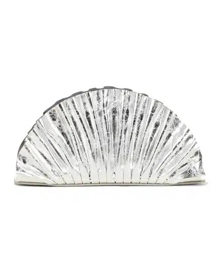 Cult Gaia Nala Fan Clutch Bag Silver The Volte