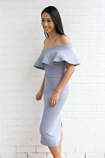 Scanlan Theodore Ruffle Crepe Knit Dress