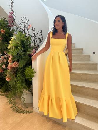 Rachel Gilbert Cora Gown in Yellow Size AU 8 The Volte