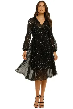 Husk Paradise Midi Dress in Black Size 10 for rent on The Volte - image 4