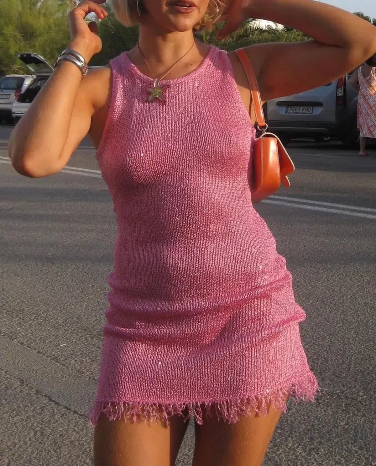 Asta Resort Natalia Mini Dress Pink Sequin Size M / AU 10 - Image 8