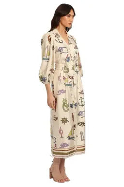 Alemais Ships Ahoy Midi Dress Print Size 6 for rent on The Volte - image 2