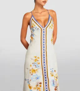 Zimmermann Halcyon Slip Midi Dress Floral Size 2 / AU 12 for rent on The Volte - image 2