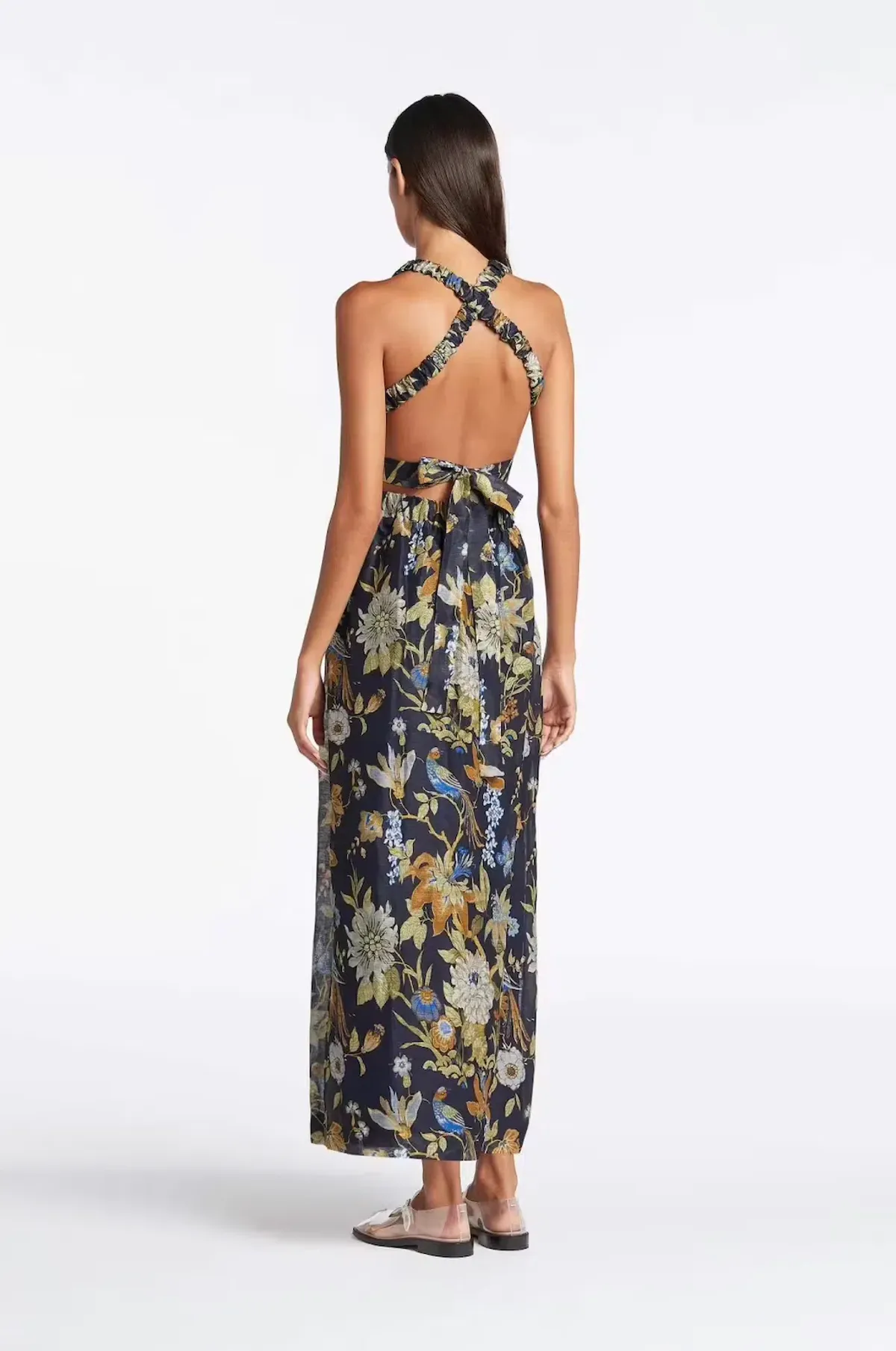 Sir The Label Lilian Cross Back Dress Delia Print Size AU 8 - Image 2
