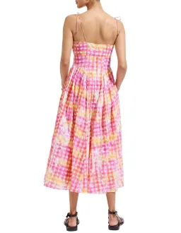 Steele Marina Midi Dress in Hypno Gingham Print Size AU 8 for rent on The Volte - image 2