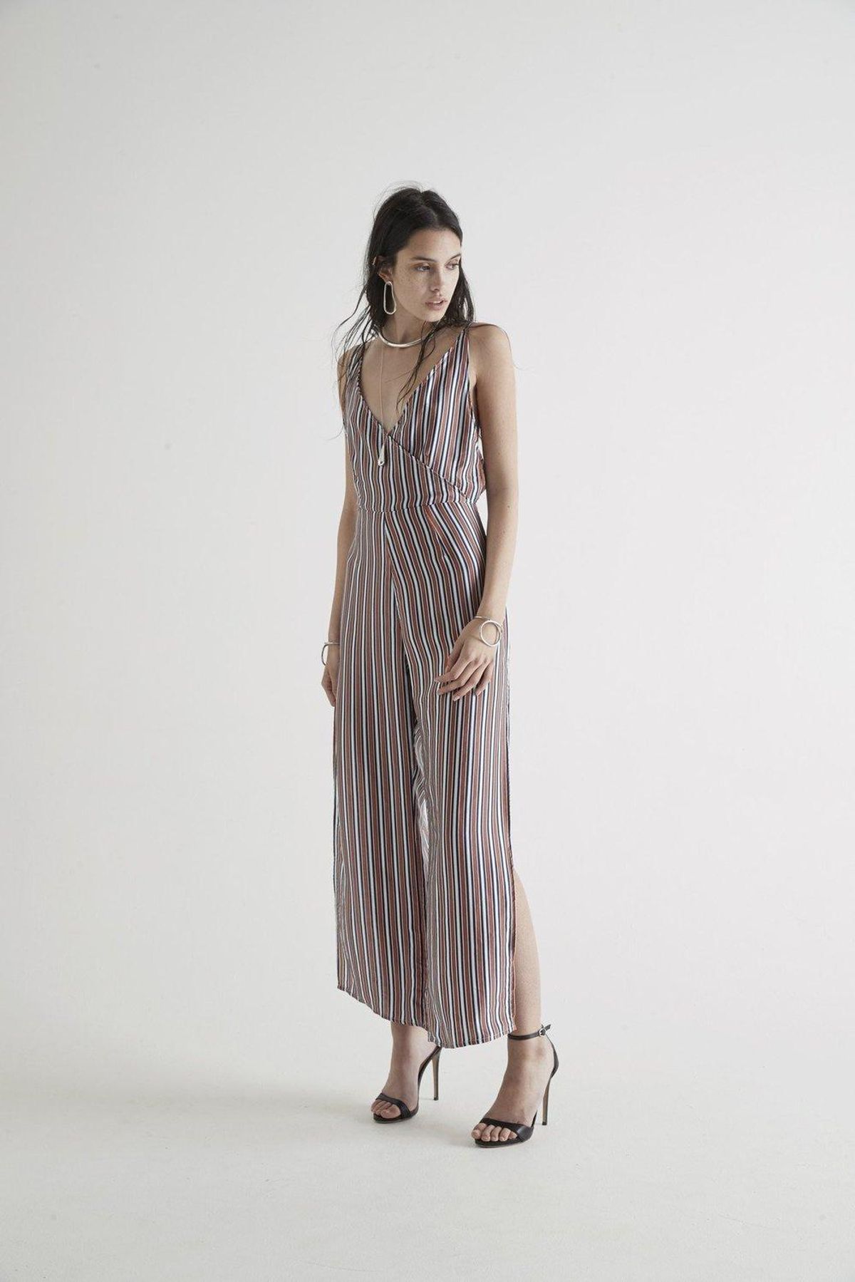 Sir the Label Zoe Jumpsuit Stripe Print Size AU 12 - Image 1