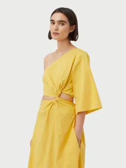 Camilla & Marc Wally One Shoulder Cut Out Maxi Dress in Yellow Size 10 for rent on The Volte - image 3