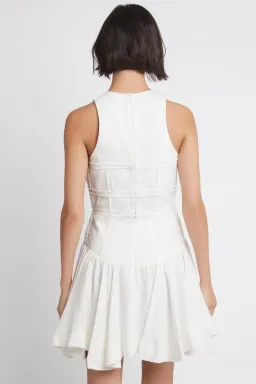 Aje Tidal Corset Mini Dress Ivory Size 10  for rent on The Volte - image 3