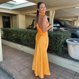 Sheike Venus Maxi Dress Orange Size 8 for rent on The Volte - image 4