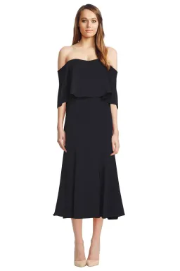 Camilla and Marc Bridal Off Shoulder Dress Navy Size 6 for rent on The Volte - image 1