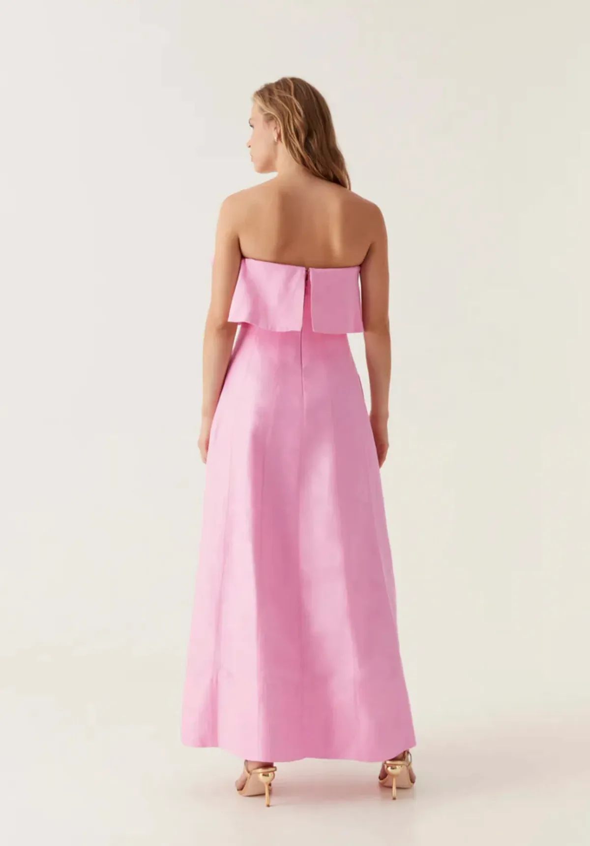 Aje Shallows Strapless Gown in Pink Size 8 - Image 8