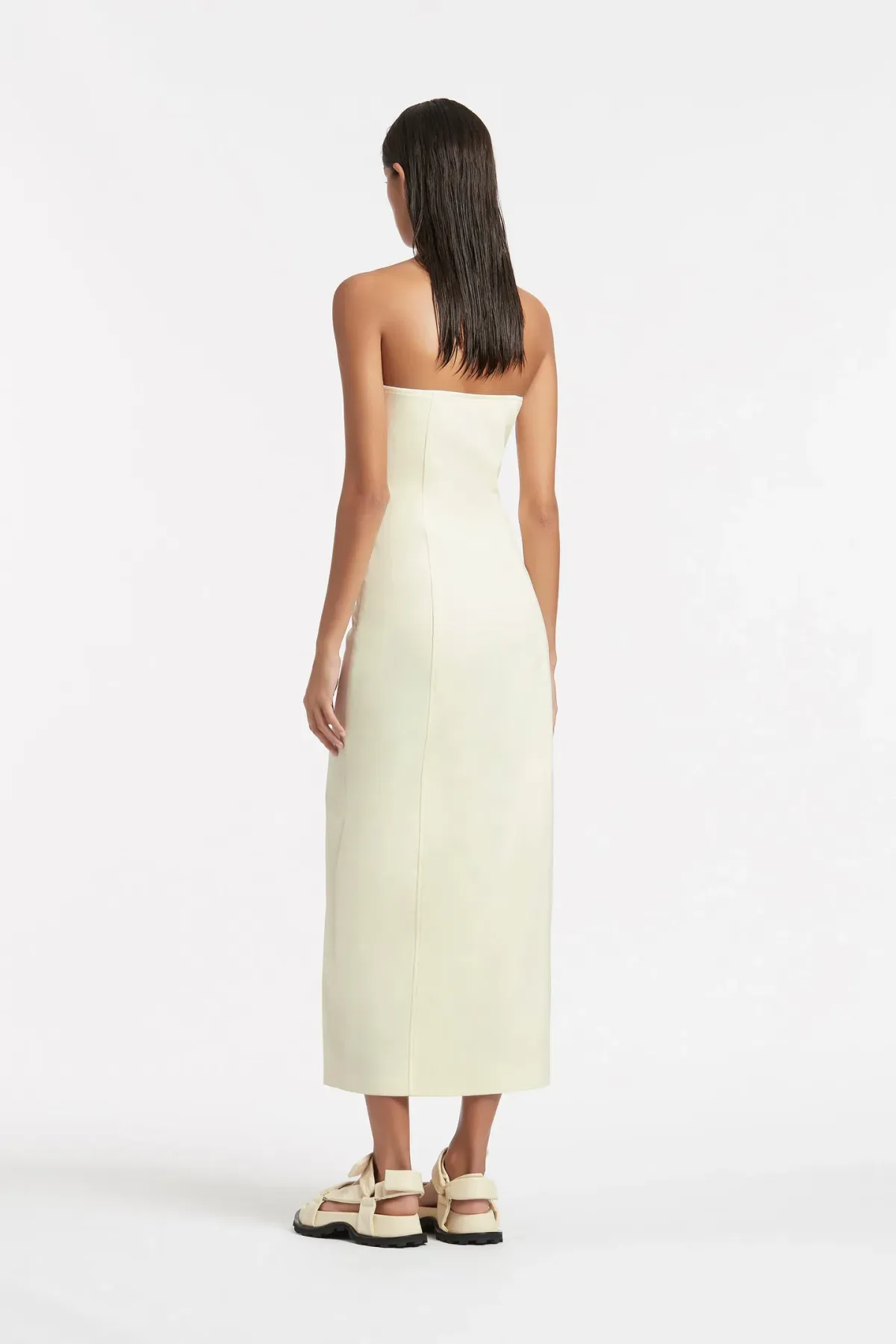 Sir The Label Marco Structured Midi Dress Lemon Size 1 / AU 8 - Image 3