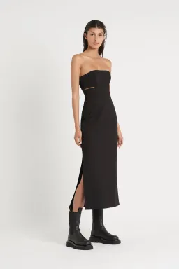 Sir The Label Andre Strapless Midi Dress Black Size 0 / AU 6 for rent on The Volte - image 2