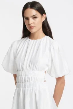 Sir The Label Franc Open Back Mini Dress White Size 0 / AU 6  for rent on The Volte - image 2