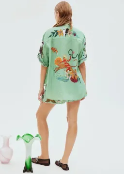 Alemais Meagan Linen Shorts And Shirt Set Print Size AU 16 for rent on The Volte - image 2