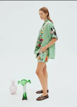 Alemais Meagan Linen Shorts And Shirt Set Print Size AU 16 for rent on The Volte - image 5