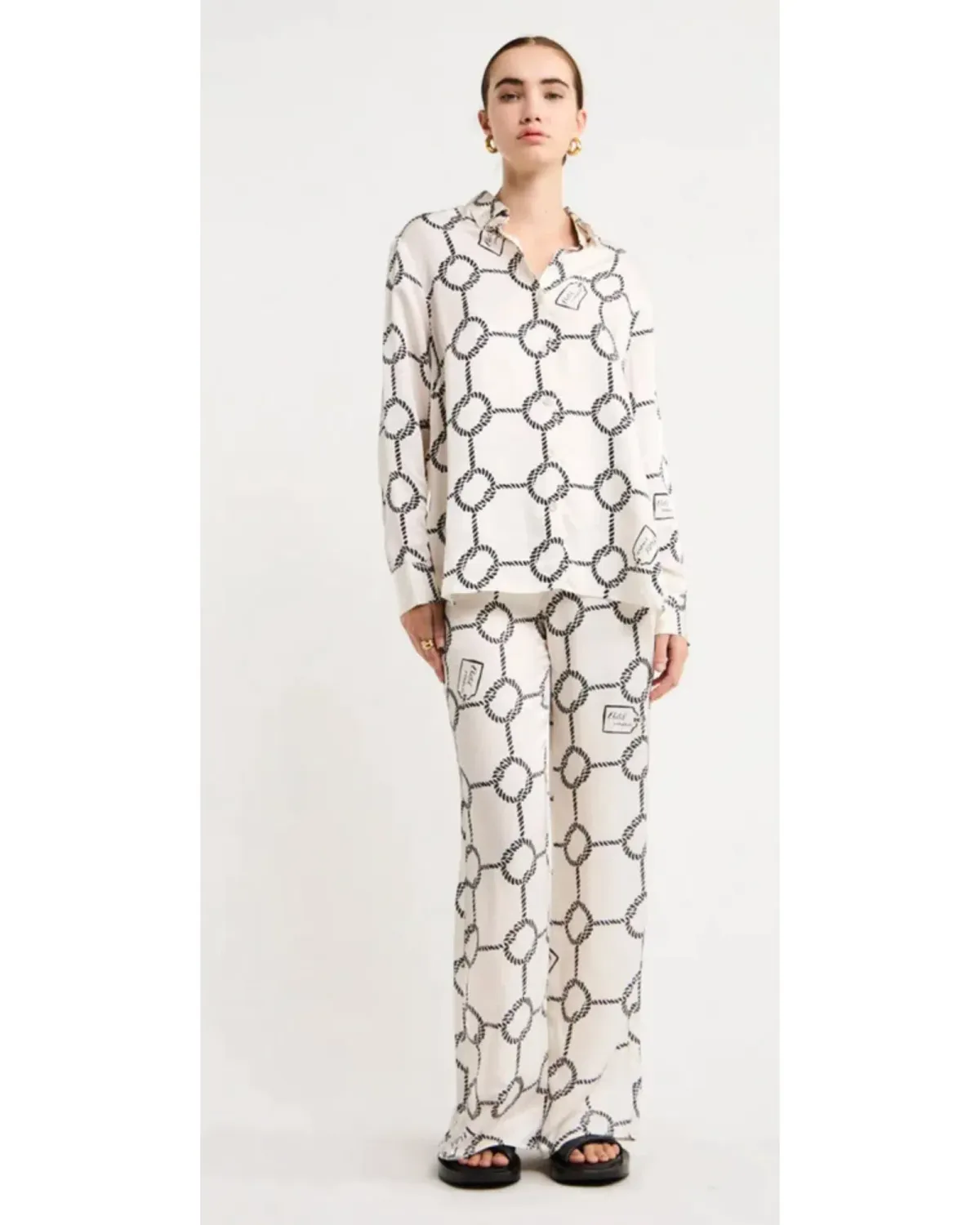 Roame Ria Pant In Nautique Print Size 1 / AU 8 - Image 1