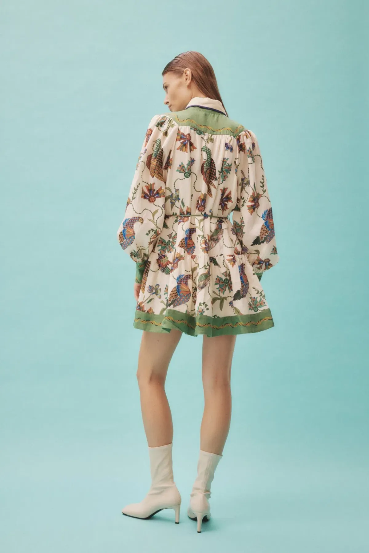 Alemais Birdie Mini Dress Print Size 6 - Image 3