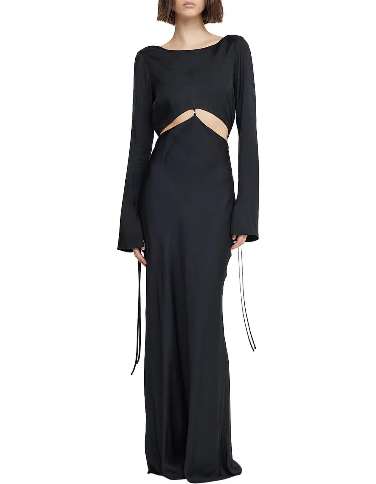 Bec & Bridge Diamond Days Long Sleeve Maxi Dress Black Size 6 - Image 1