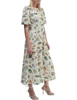 Alemais Wanda Midi Dress Ivory/Print Size 10 for rent on The Volte - image 3
