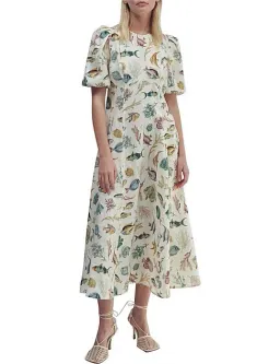 Alemais Wanda Midi Dress Ivory/Print Size 10 for rent on The Volte - image 2