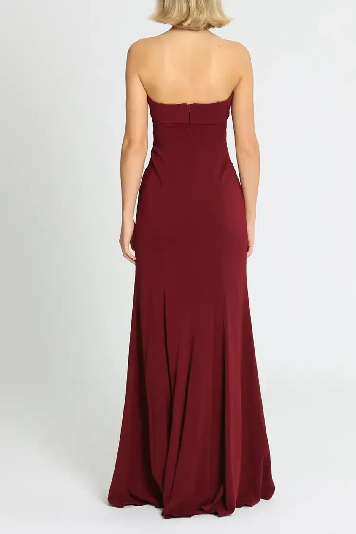 Jay Godfrey Cambridge Gown in Bordeaux Size 10 - Image 3