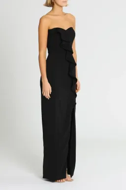 Jay Godfrey Varys Strapless Ruffle Gown in Black Size 14 for rent on The Volte - image 2