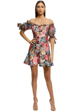 Keepsake the Label Runaway Dress in Black Hydrangea Size 14 for rent on The Volte - image 1