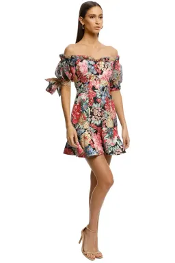 Keepsake the Label Runaway Dress in Black Hydrangea Size 6 for rent on The Volte - image 2