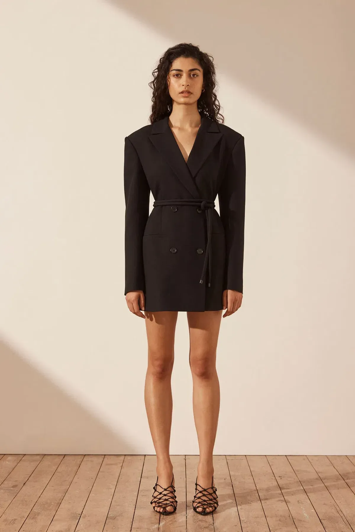 Shona Joy Irena Blazer Mini Dress Black Size 8 - Image 1