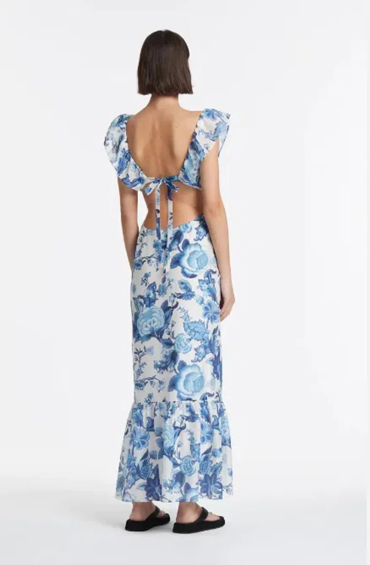 Sir The Label Amaris Frill Midi Dress Floral Size 1 / AU 8 - Image 3